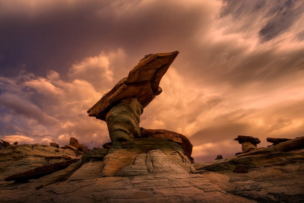 Balanced Desert Rock Sunset by Chris Moore — canvas wall art