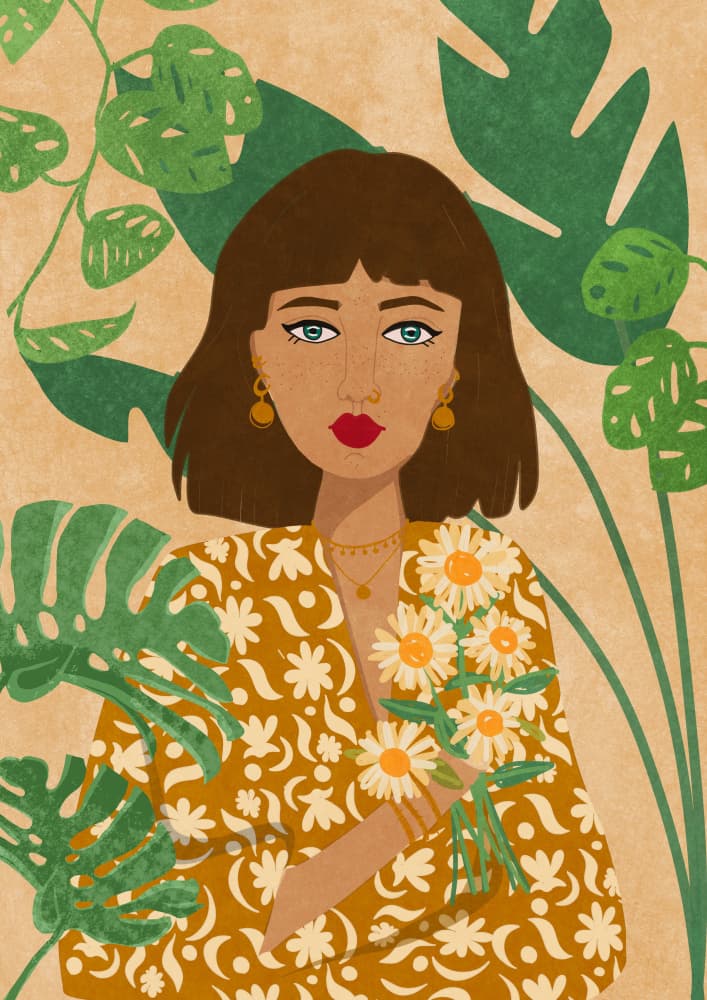 Plantlady by Raissa Oltmanns — canvas wall art