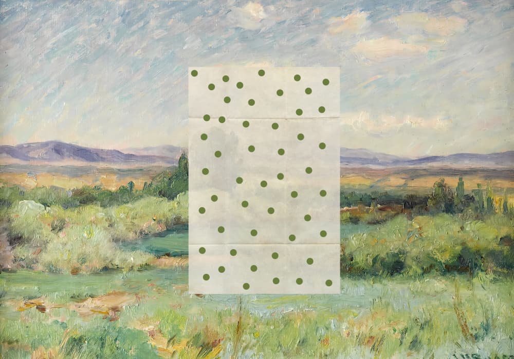 Polka Dot Landscape by The Art Concept — canvas wall art