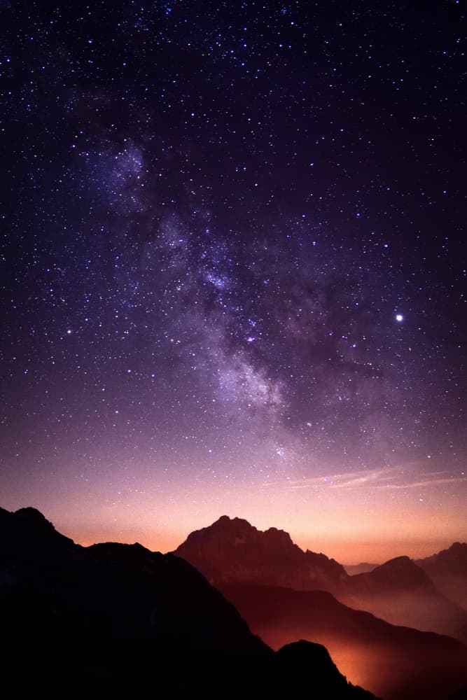 Milky Way Mountain Glow by Dmitry Razr — canvas wall art