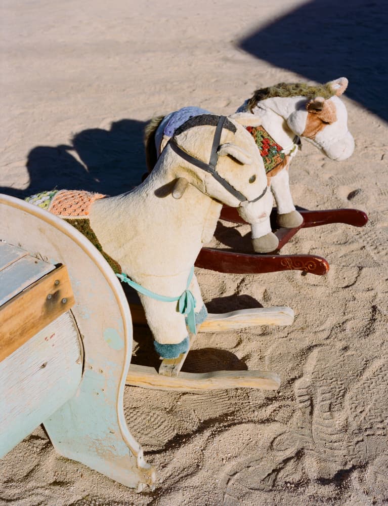 Desert Rocking Horses by Bethany Young — canvas wall art