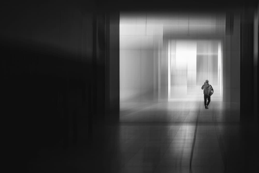 Solitary Walk Towards Light by MingLun Tsai (蔡明倫) — canvas wall art