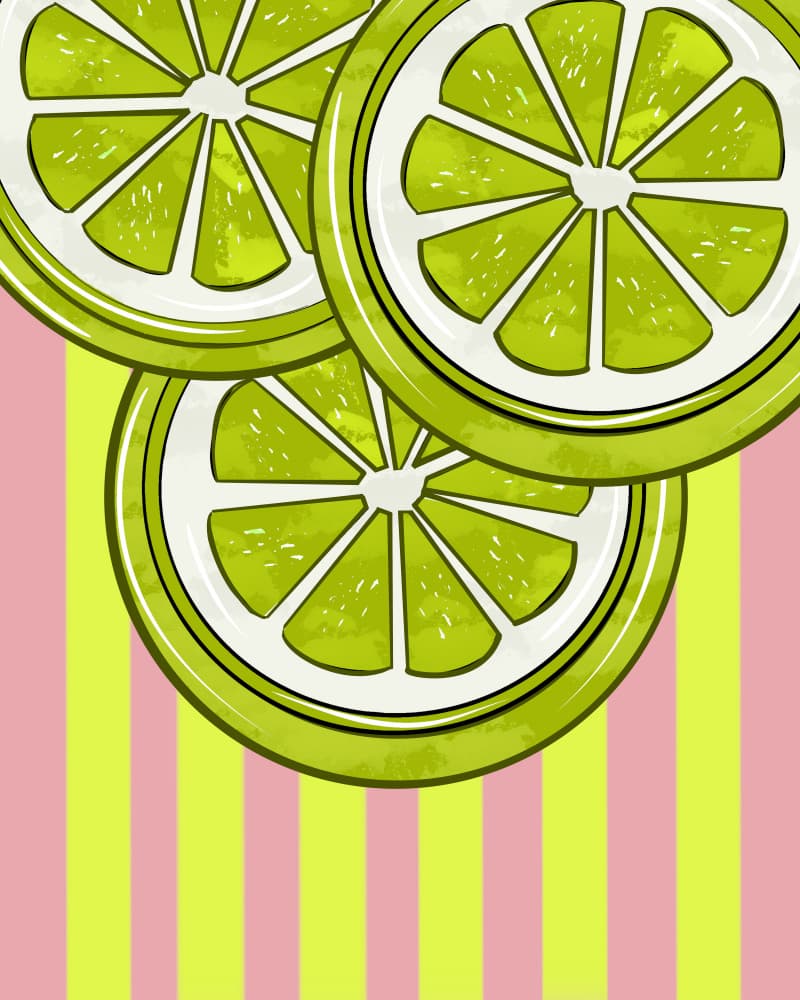 Vibrant Lime Stripes