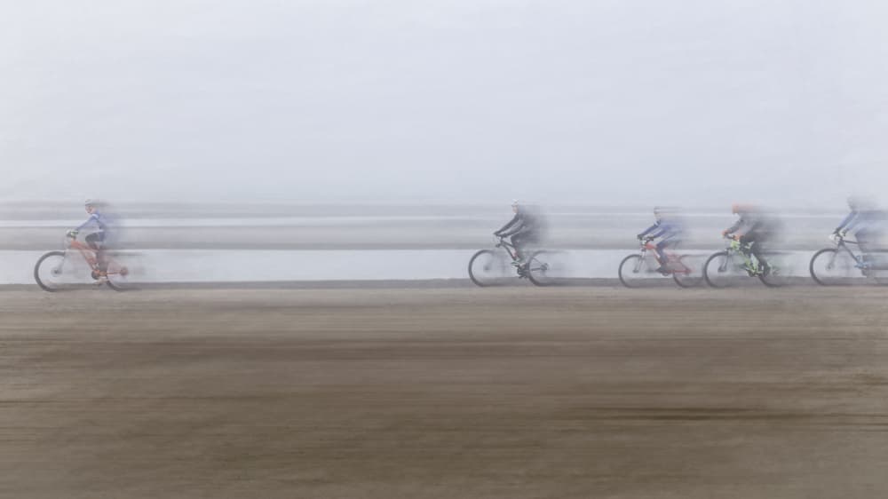 Misty Beach Ride by Bruno Flour — canvas wall art