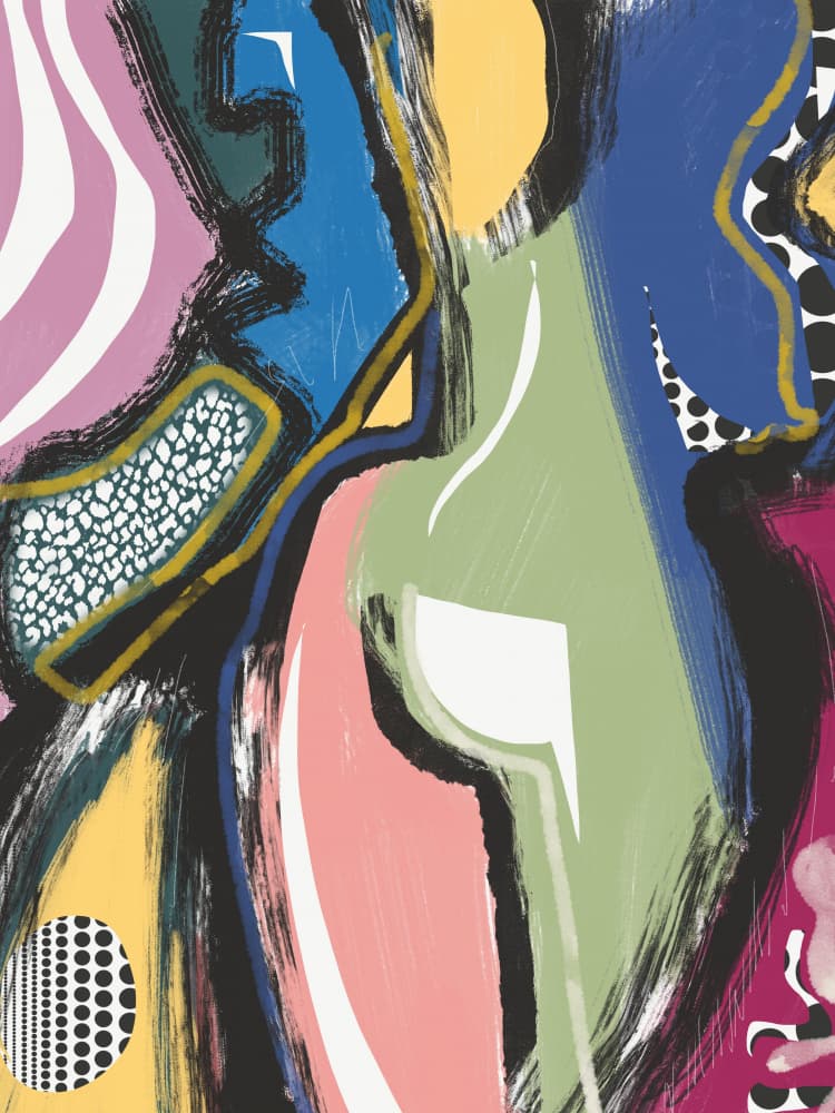 Colorful Graphic Forms by Little Dean — canvas wall art