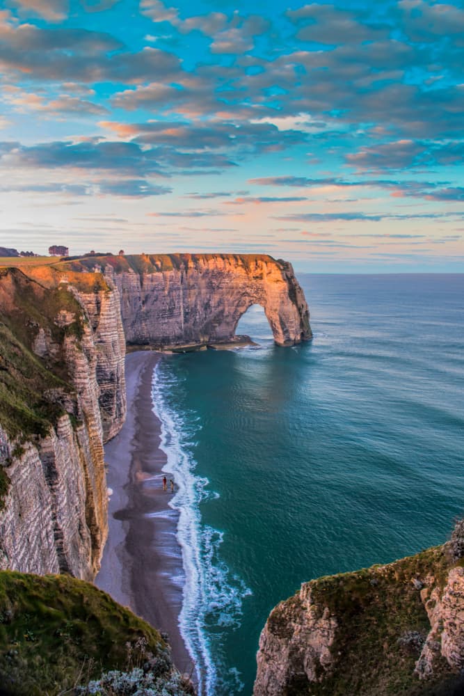 Golden Cliffs Ocean View by Jay Zhu — canvas wall art
