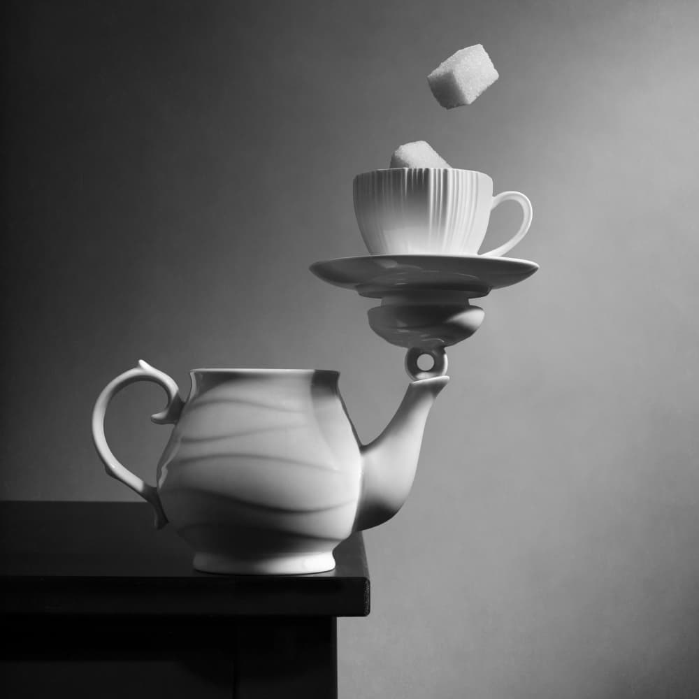A cup of tea for the inner balance. Version 2 by Victoria  Glinka — canvas wall art