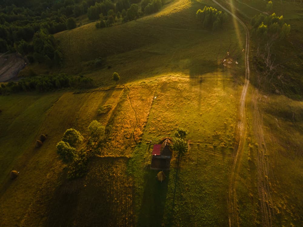 Golden Hour Mountain Retreat by Ovidiu Satmari — canvas wall art