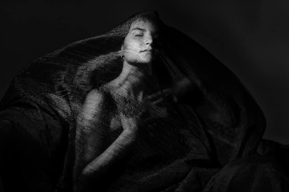 Serene Veiled Woman by Joan Gil Raga — canvas wall art