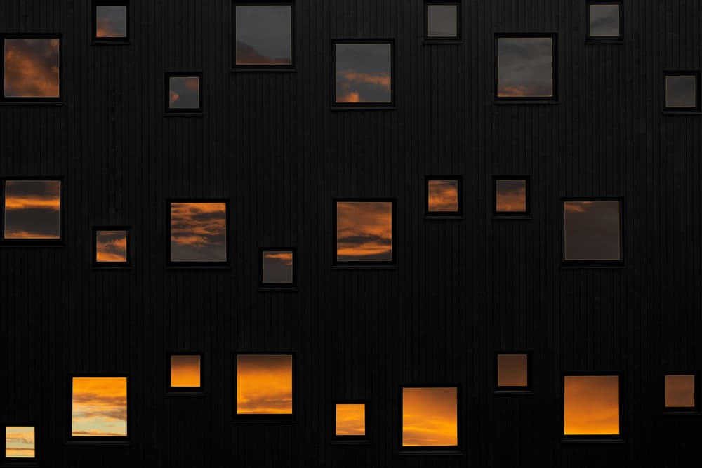 Modern Facade Sunset Glow by Rolf Endermann — canvas wall art
