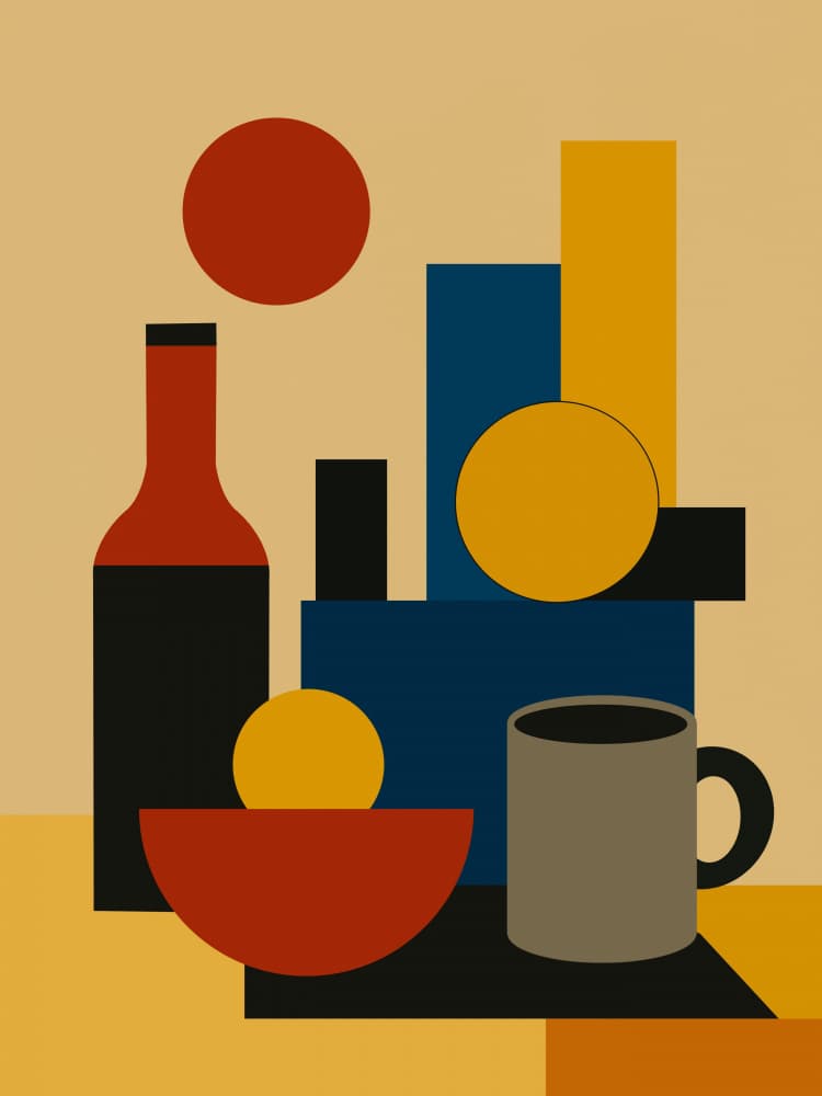 Modern Geometric Still Life by Little Dean — canvas wall art