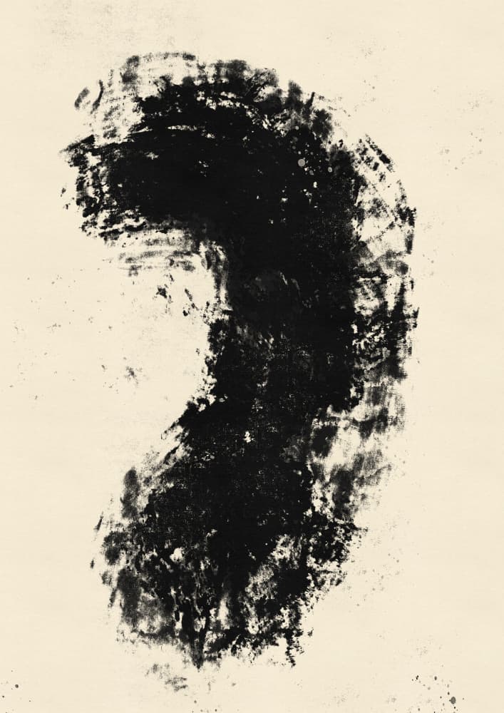 Abstract Black Stroke by Nicholas — canvas wall art
