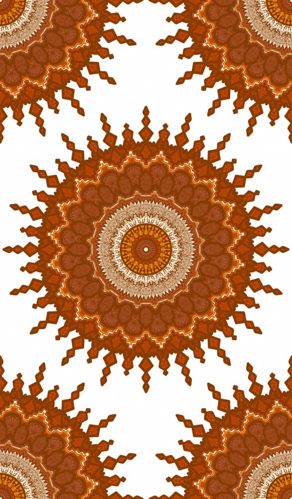 Earthy Sunburst Mandala by Marika Barsrsind — canvas wall art