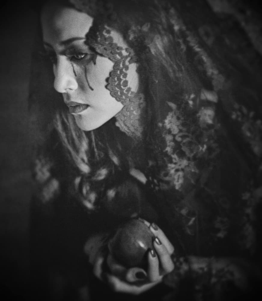 Dark Tears Veiled Woman by Arief Siswandhono — canvas wall art