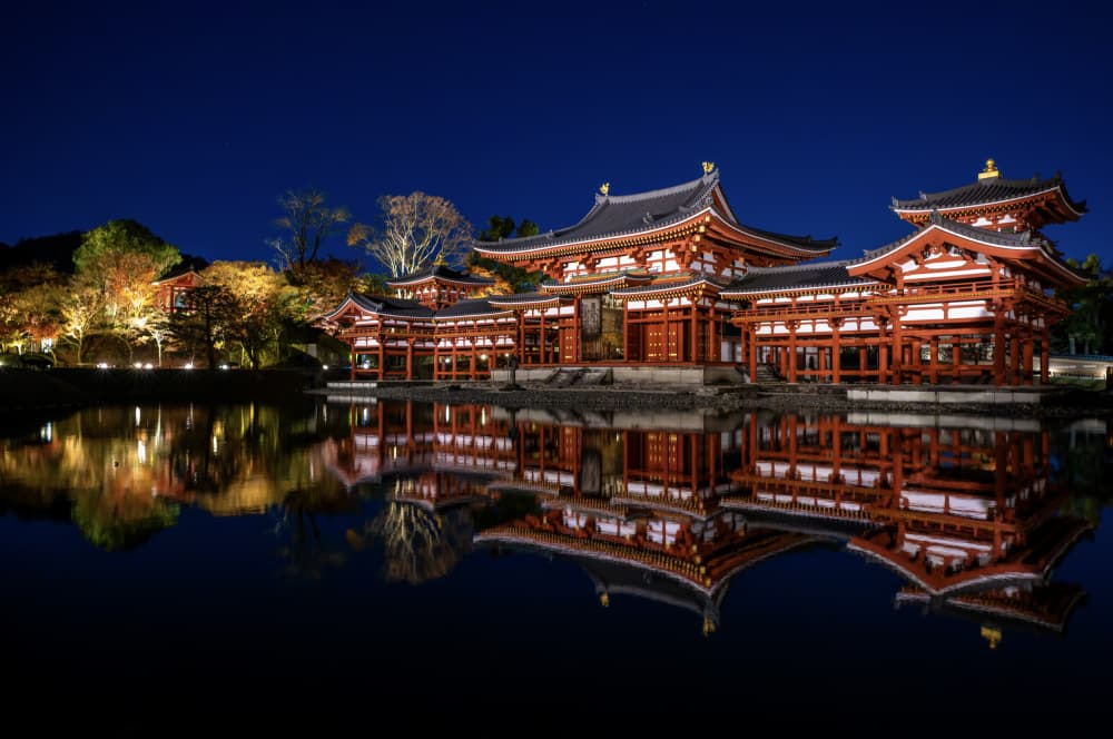 Japanese Temple Reflection by YUTAKA KURAHASHI — canvas wall art