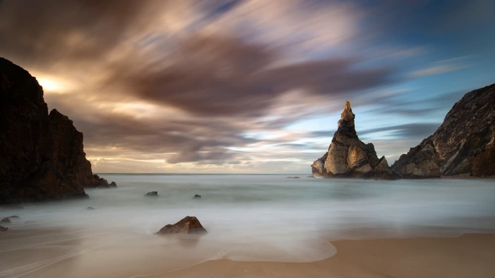 Golden Hour Sea Stack by Gonçalo Capitão — canvas wall art