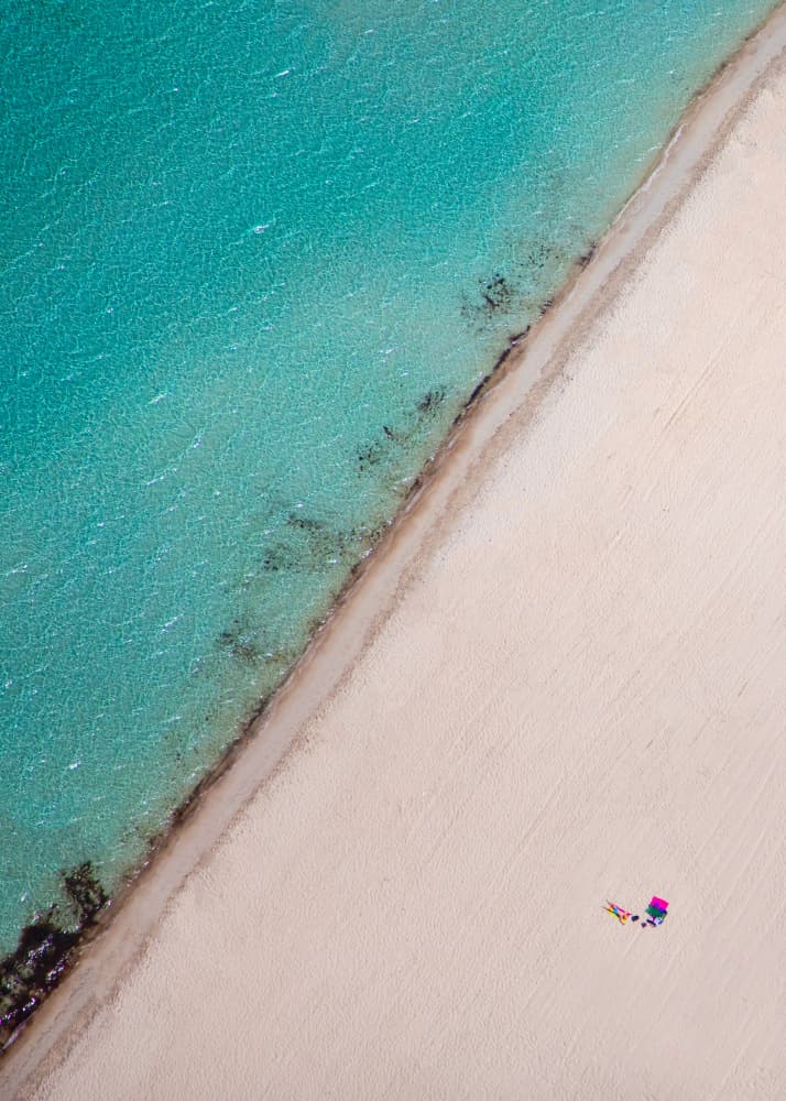Turquoise Beach Aerial by Seray AK — canvas wall art