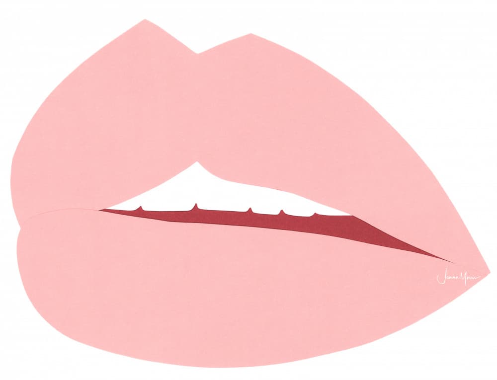 Pink Pop Lips by Jemma Morris — canvas wall art
