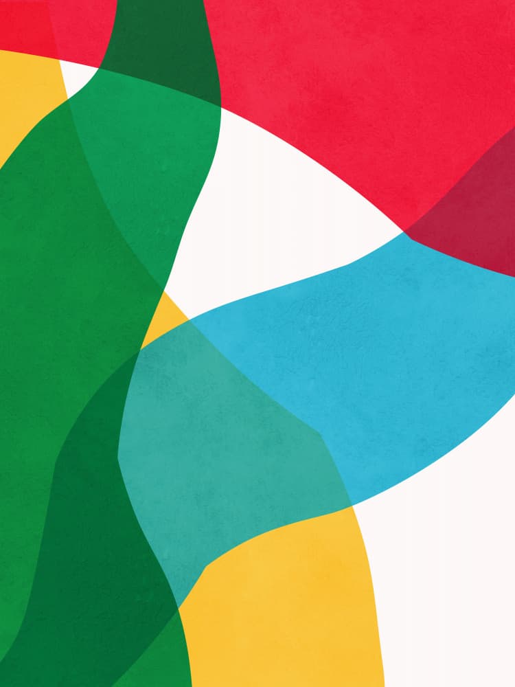 Vibrant Organic Shapes by Vitor Costa — canvas wall art