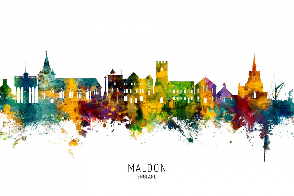 Maldon England Cityscape by Michael Tompsett — canvas wall art