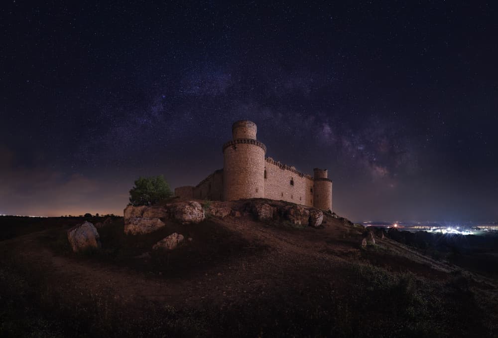 Starry Night Castle by Enrique Rodriguez de Mingo — canvas wall art