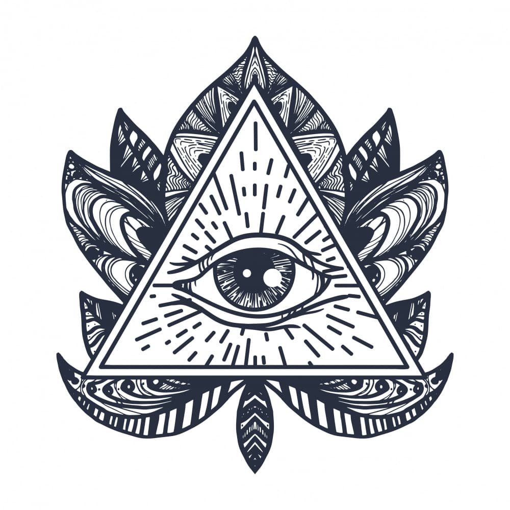 All Seeing Lotus Eye by Marika Barsrsind — canvas wall art