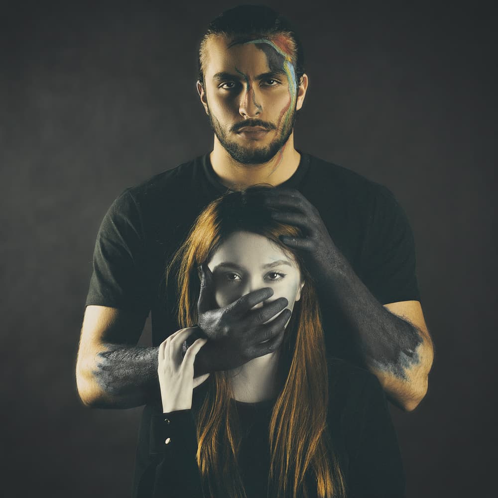 Conceptual Silence Portrait by Hamze Dashtrazmi — canvas wall art