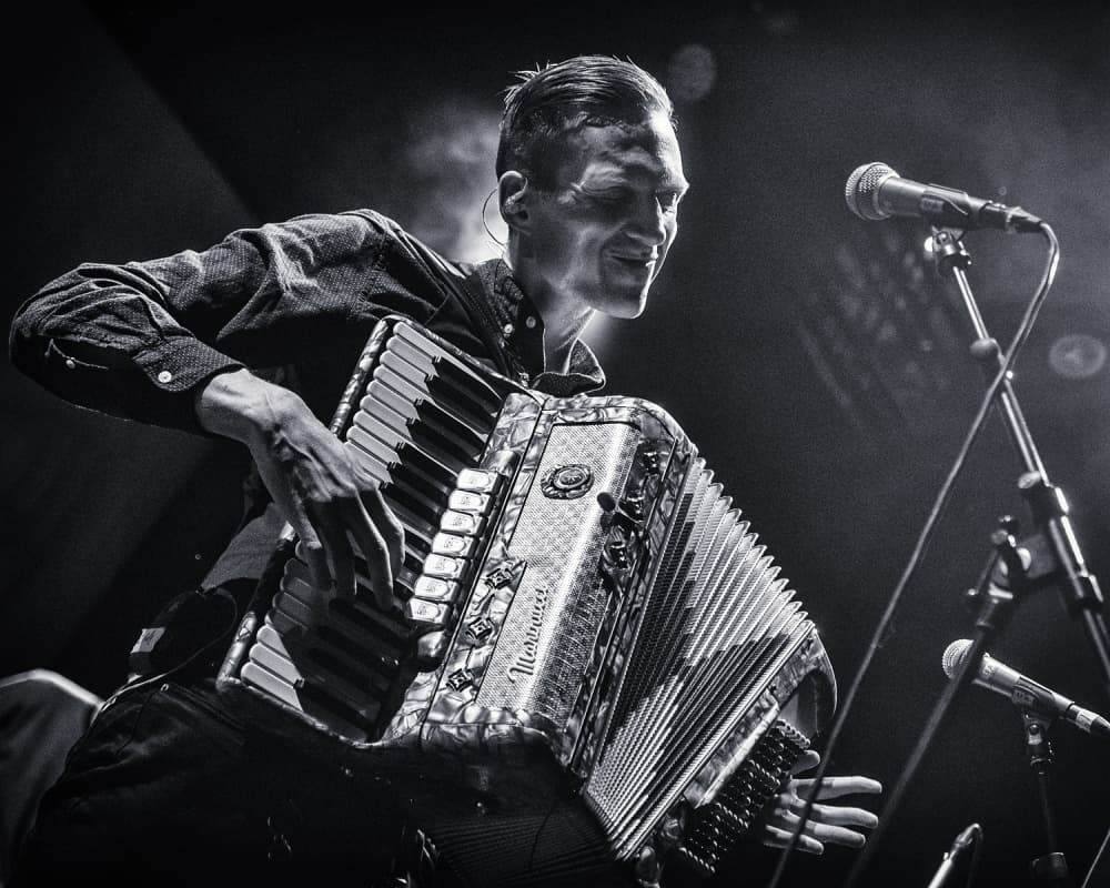 Accordion Player Live by Anders Samuelsson — canvas wall art