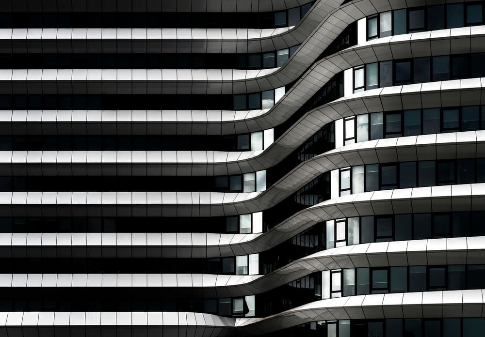 Sleek Wavy Facade by Gerard Jonkman — canvas wall art