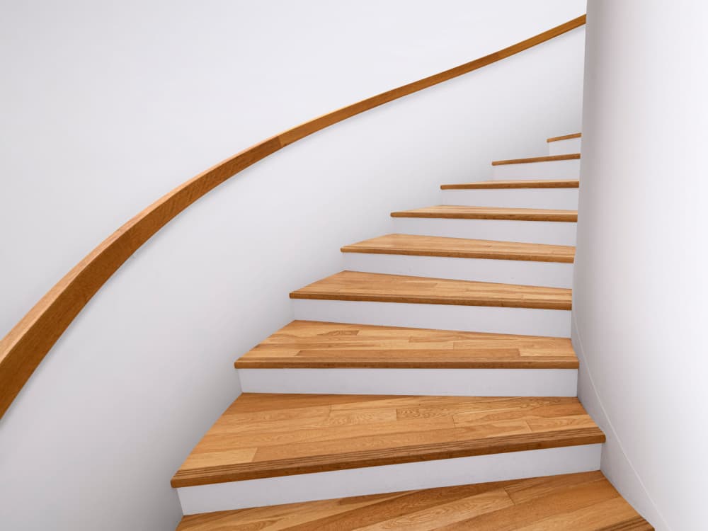 Elegant Curved Staircase by Shuchuan Liu — canvas wall art