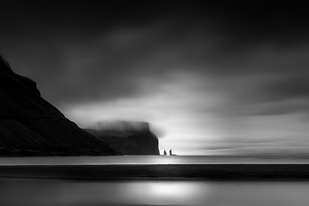 Misty Coastal Landscape by Jassi Oberai — canvas wall art