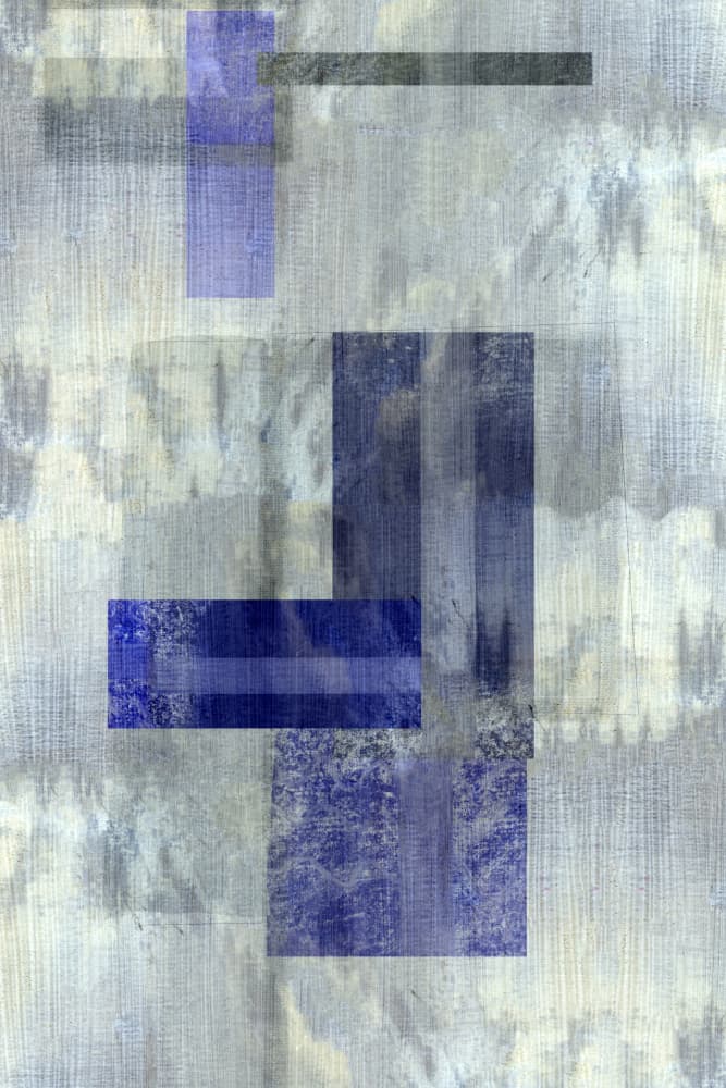 Muted Blue Geometry by cartissi — canvas wall art
