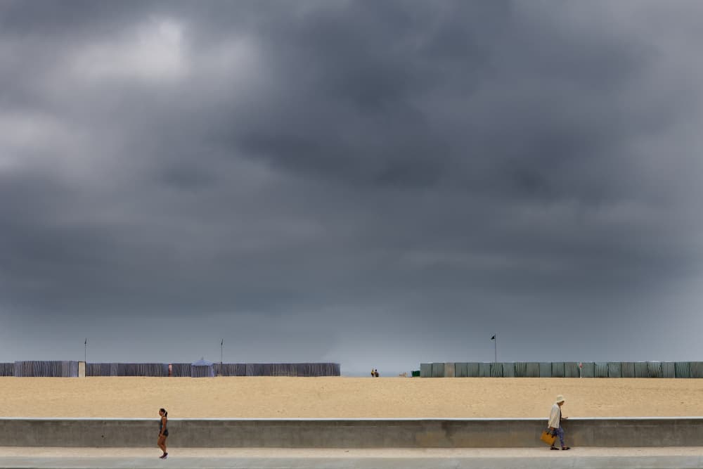 Stormy Beach Solitude by Juan Antonio Palacios — canvas wall art