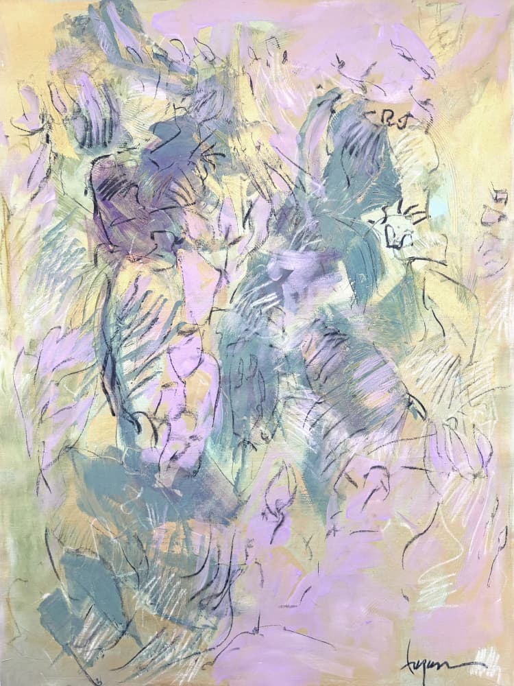 Soft Abstract Serenity by Dorothy Fagan — canvas wall art