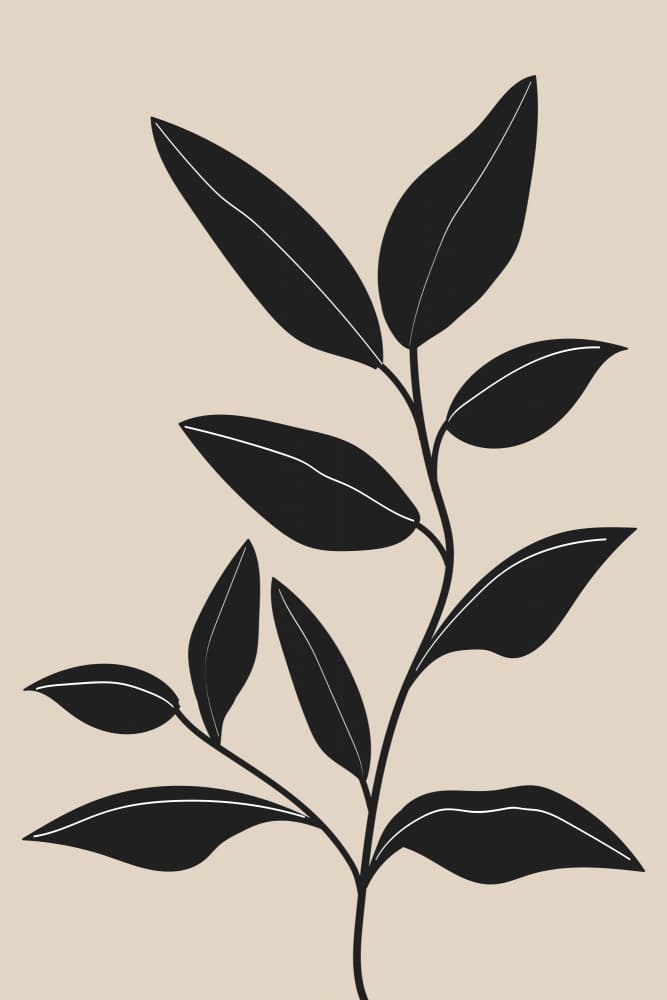 Minimalist Botanical Silhouette by Melloi Art Prints — canvas wall art