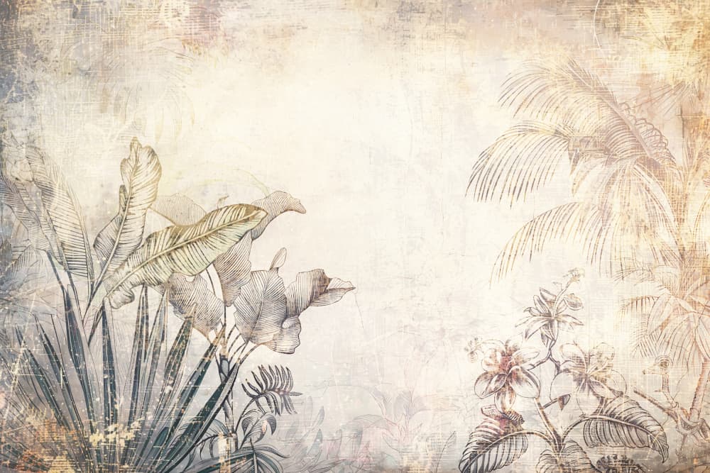 Aged Tropical Sketch by Rafal Kulik — canvas wall art