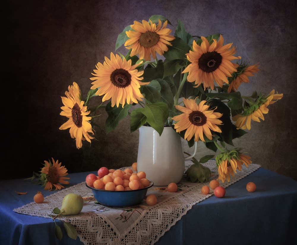Autumn Sunflower Harvest by Tatyana Skorokhod — canvas wall art