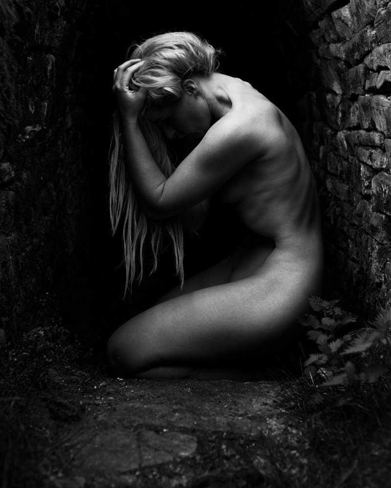 Woman In Deep Reflection by Ray Fritz — canvas wall art