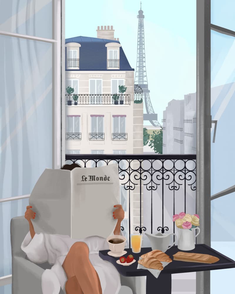 Paris Balcony by Petra Lizde — canvas wall art
