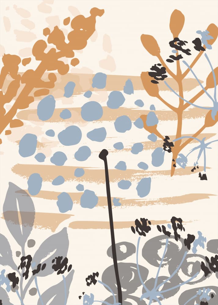 Earthy Botanical Abstraction by Sue Skellern — canvas wall art