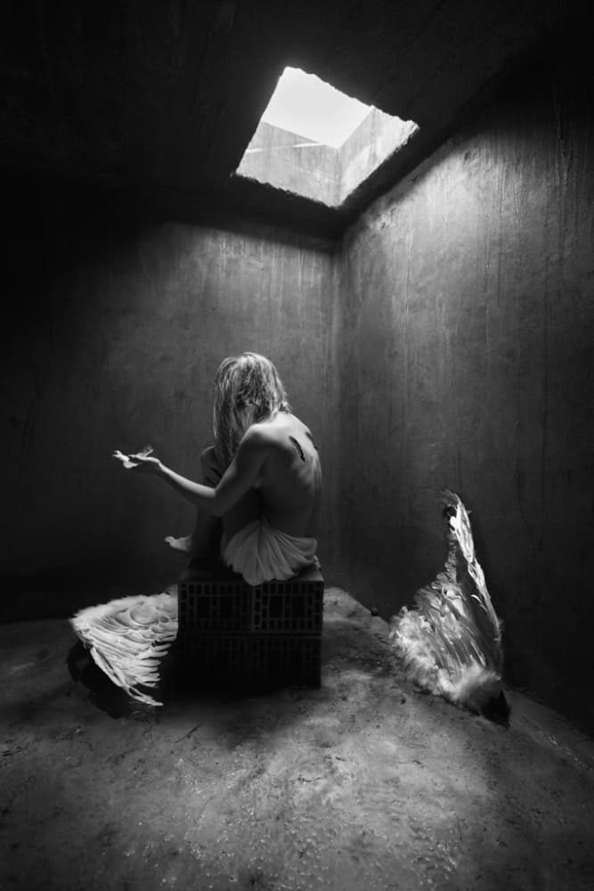 Fallen Angel In Solitude by Petar Lupic — canvas wall art