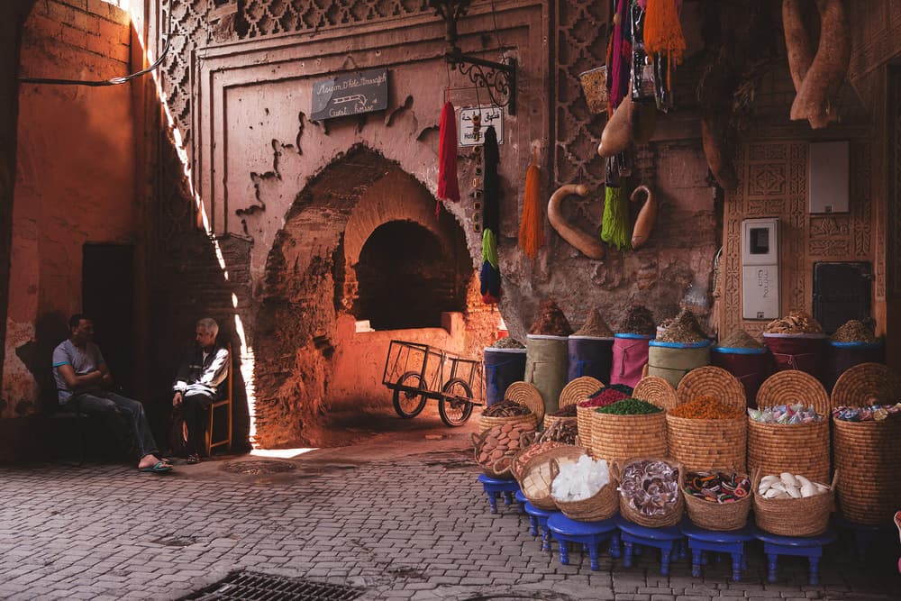 Marrakech Spice Market by Giacomo Bruno — canvas wall art