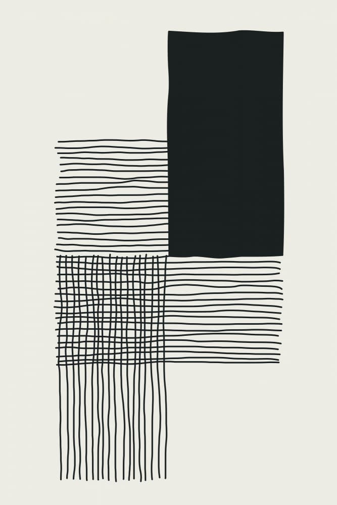 Abstract Block Lines by jay stanley — canvas wall art