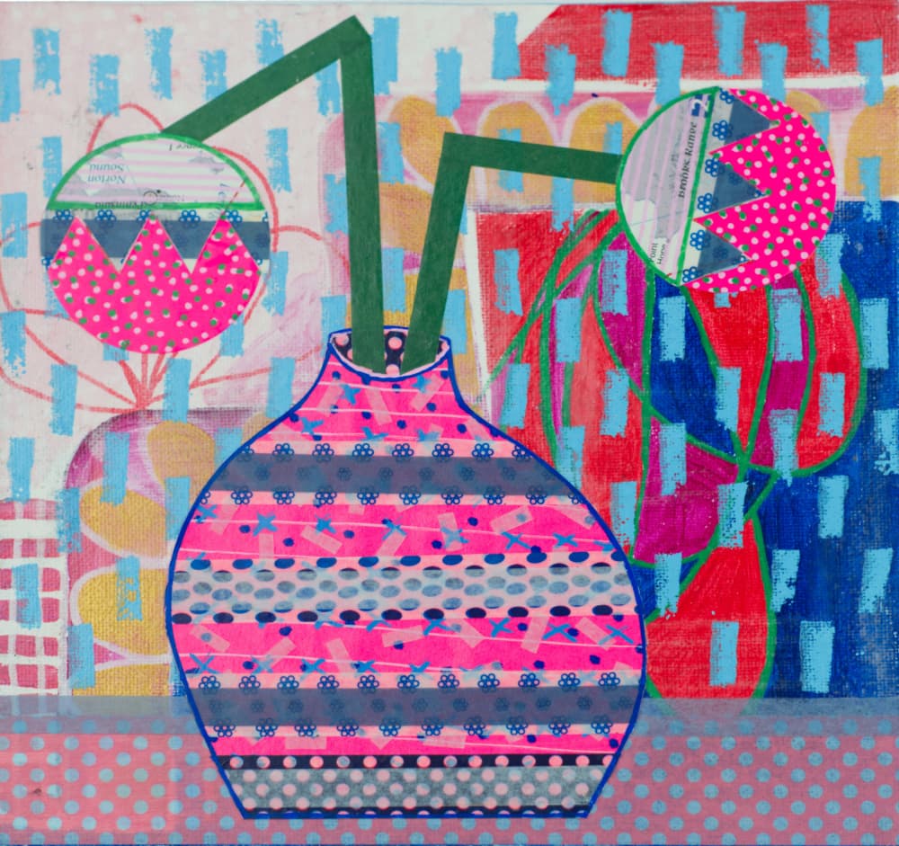 Vibrant Patterned Vase by David Galan — canvas wall art