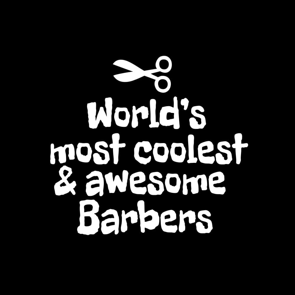 World's Coolest Barbers by Happie Eagle — canvas wall art