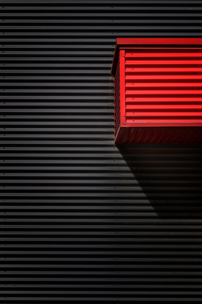 Vibrant Red Structure by Eric Mattheyses — canvas wall art