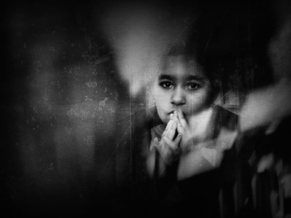 Pensive Young Girl by Holger Droste — canvas wall art