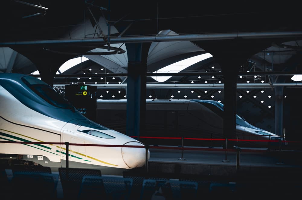 Sleek Station Trains by Asmaa ElTouny — canvas wall art