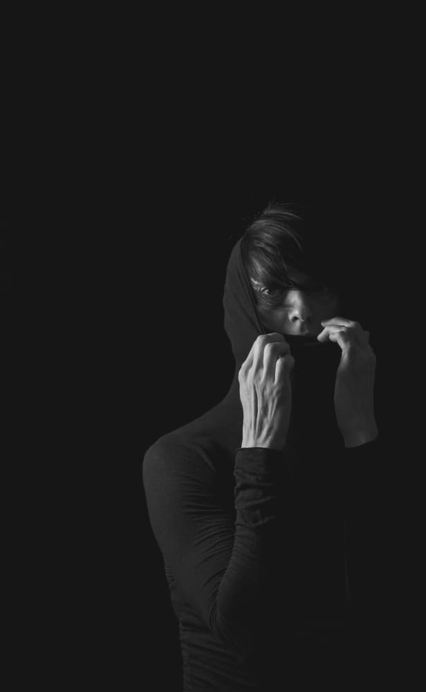 Dark Hooded Portrait by Caroline Fischer — canvas wall art