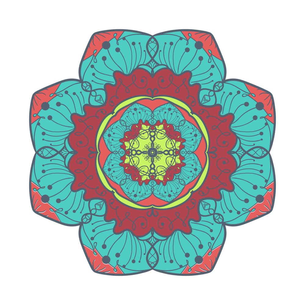 Vibrant Mandala Bloom by Marika Barsrsind — canvas wall art